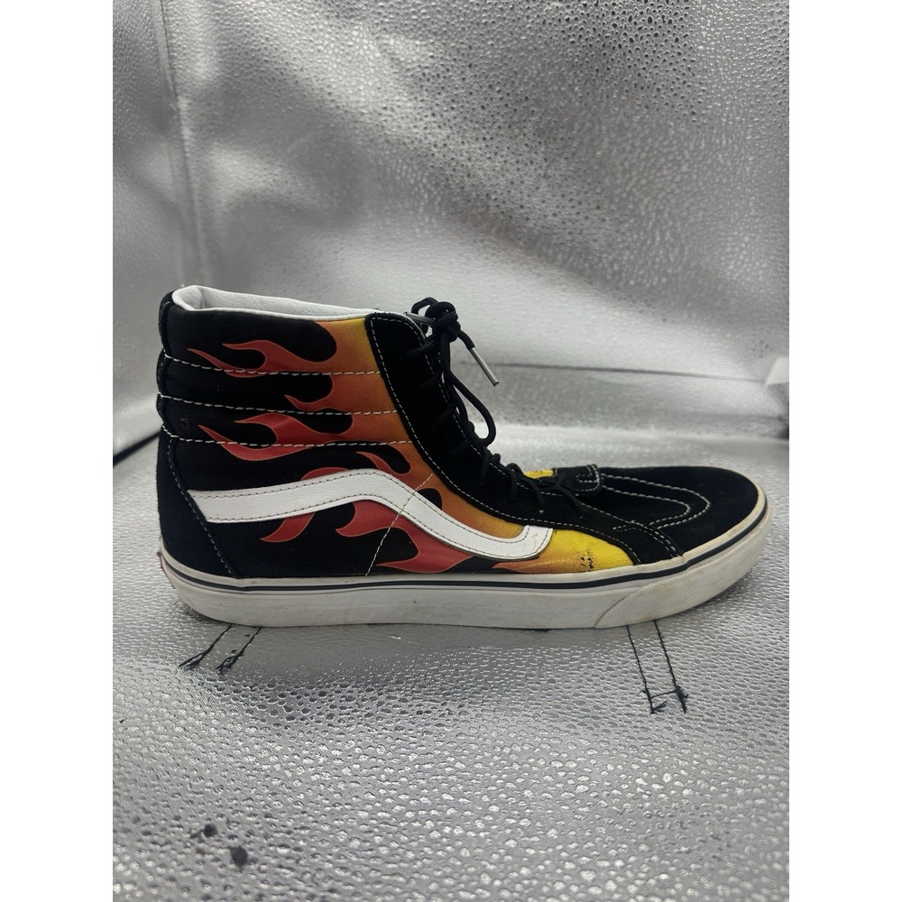 Vans Hi Reissue Flame SK8 Shoes Casual Sneakers 721356 Black Mens 11.5